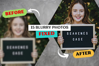 fix blurry photos , enhance and upscale your photos in 24hrs