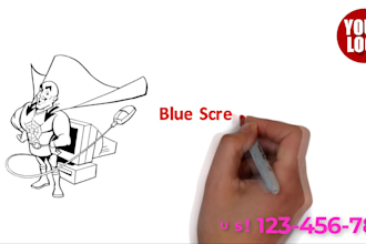 make 2d computer  repair, data recovery explainer video