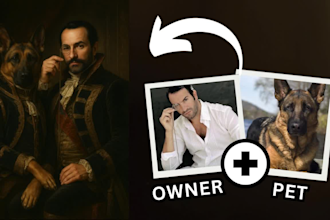 create pet portrait royal pet portrait pet and owner royal portrait portrait