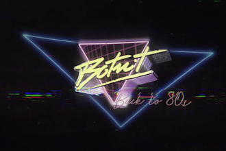 do movie retro intro logo animation