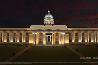 design and visualize facade lighting concept