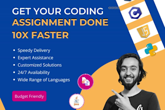 do cs assignments and coding assignment in java, python, cpp, and javascript