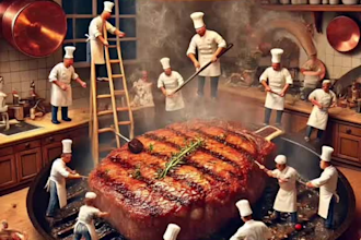 brand ai miniature, food product ai miniature video ads, 3d miniature animation