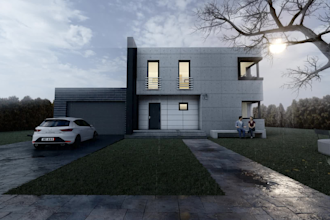 create architectural 3d rendering exterior