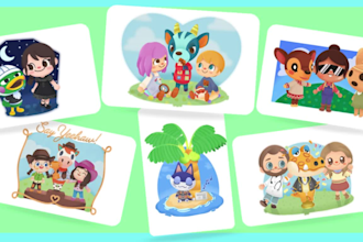 draw you as animal crossing with your favorite villager npc