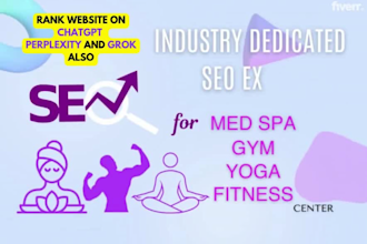 do SEO for med spa yoga gym and fitness center service