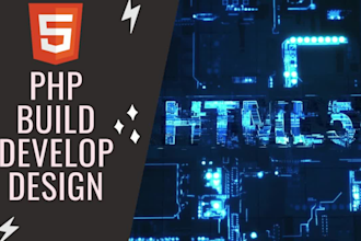 build, design and develop PHP website or web applications
