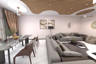 do any 3d graphic process flow and interior design
