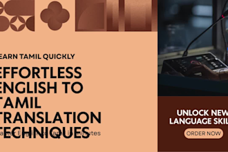 translate english to tamil , tamil to english professionally