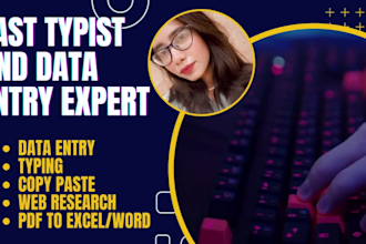 be your fast typist, pdf to word, retype scanned documents, fast typing job