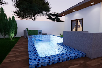 create 3d minimalist interior design for your home or office
