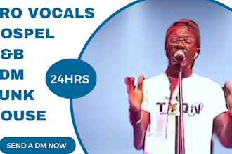 be your professional male lead singer or vocalist and background vocals
