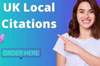 create 200 UK local citations for local business seo