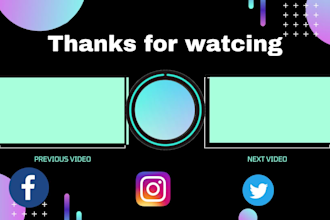 provide you with end screen or end card outro for your youtube channel