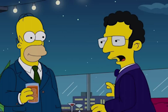 create simpsons art style, yellow cartoon chatracter, family guy animation