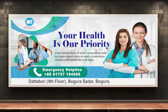 create billboard banner rollup and feather flag design