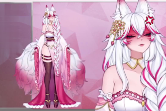 create live 2d rigging, vtuber model, live 2d vtuber model, live 2d