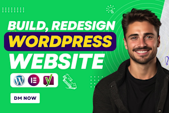 build wordpress website, create blog website or design, redesign wordpress site