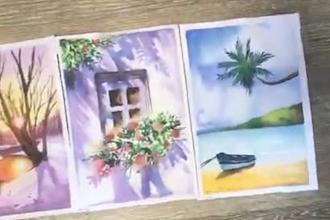 paint landscape watercolor painting with free delivery in eu