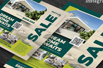 do professional real estate marketing flyer, postcard leaflet pamphlet brochure