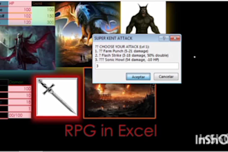 create your interactive rpg and manage your monthly expense and inventory excel