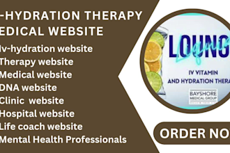 design or redesign iv hydration therapy acupunture medical spa facials website