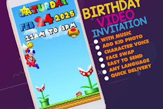 do digital or animated birthday invitation