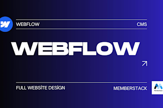 do expert webflow membership website with memberstack and figma to webflow