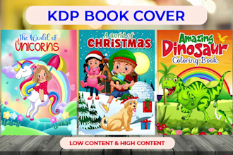 create custom low content interior book and cover for amazon kdp etsy or lulu