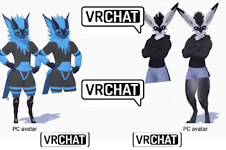 create custom 3d vrchat avatar 3d model vr character furry avatar from scratch