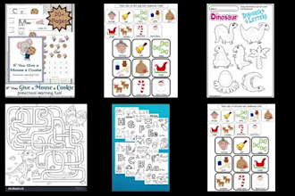 design kids worksheets, color books, tracing and activity workbook