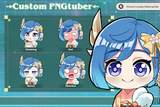 design a custom pngtuber character model for streaming