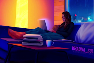 create lofi loop animation for youtube
