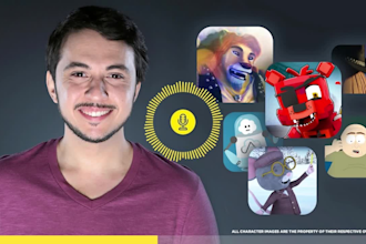 record a cartoon character voice over
