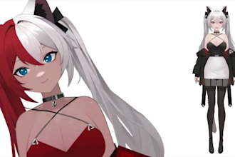 design and rig 2d vtuber model, live2d design, vtuber avatar, facerig, png tuber