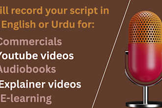 be your professional female voice artist in urdu and english