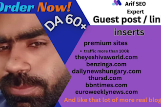 do guest post , link inserts , niche edite , premium sites