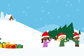 create christmas animated video ad