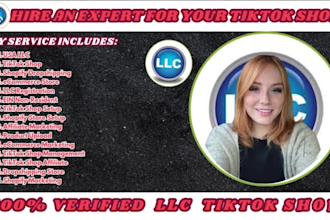 set up USA llc tiktok shop, shopify dropshipping store, and manage tiktok shop