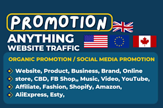 promote your website and advertise amazon, book, product, crypto, online store
