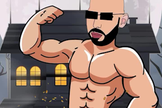 create funny memecoin video 2d illustration, solana memecoin  meme gif  meme art