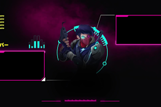 create animated outro,screen,logo, video for kick twitch youtube