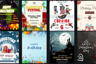 design birthday flyer, party flyer, event flyer for you