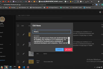 develop web app with backend development and frontend development