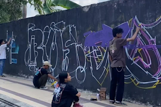 make real graffiti or mural on the real wall