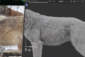 3d animal model, 3d creature with xgen hair, realistic fur, 3d animal animation
