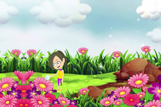 create 2d cartoon animation video for kids youtube channel
