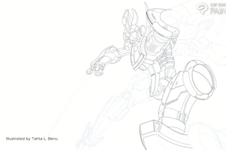do anime style mecha robot illustrations