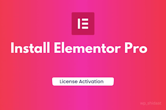 install elementor pro for your wordpress website