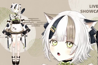 draw and rig live 2d vtuber model, live 2d rigging, live 2d, vtuber commission
